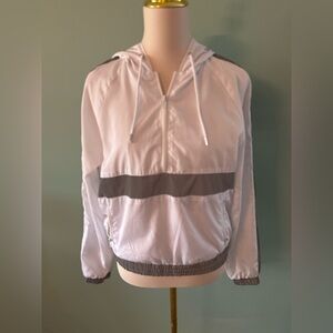 Rue21 White and Gray Women's Jacket Size Medium